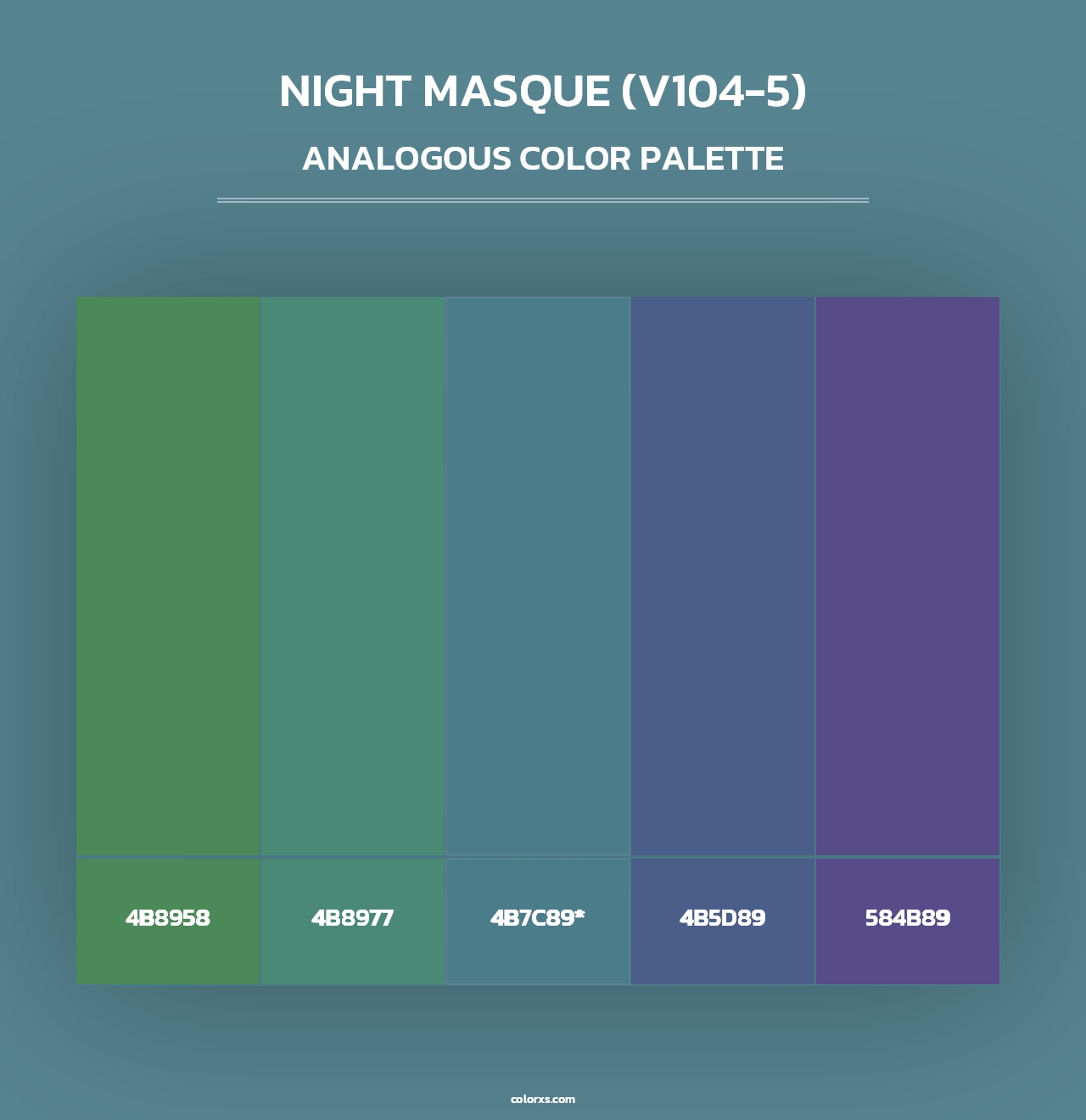 Night Masque (V104-5) - Analogous Color Palette