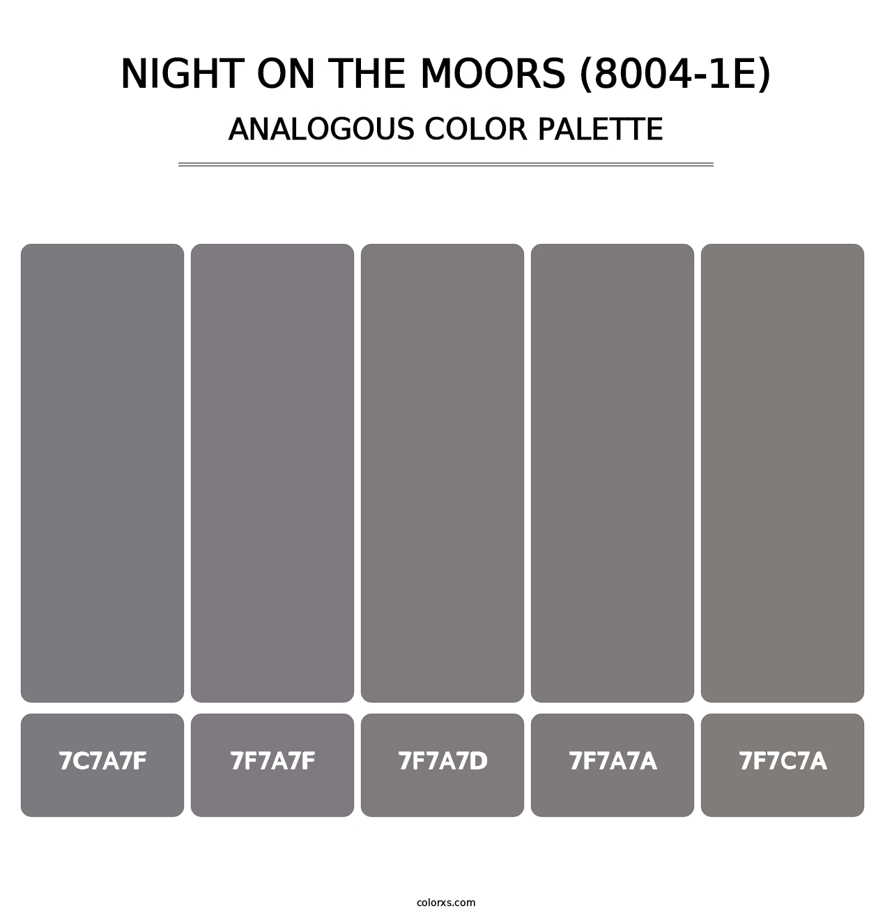 Night on the Moors (8004-1E) - Analogous Color Palette