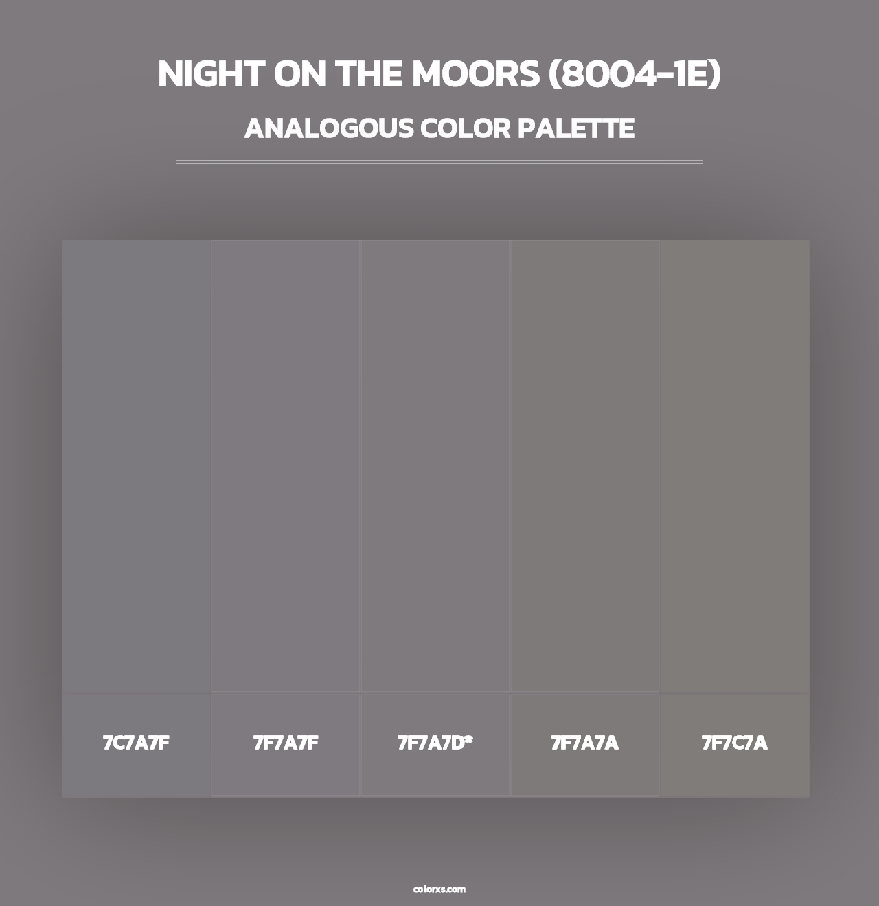 Night on the Moors (8004-1E) - Analogous Color Palette
