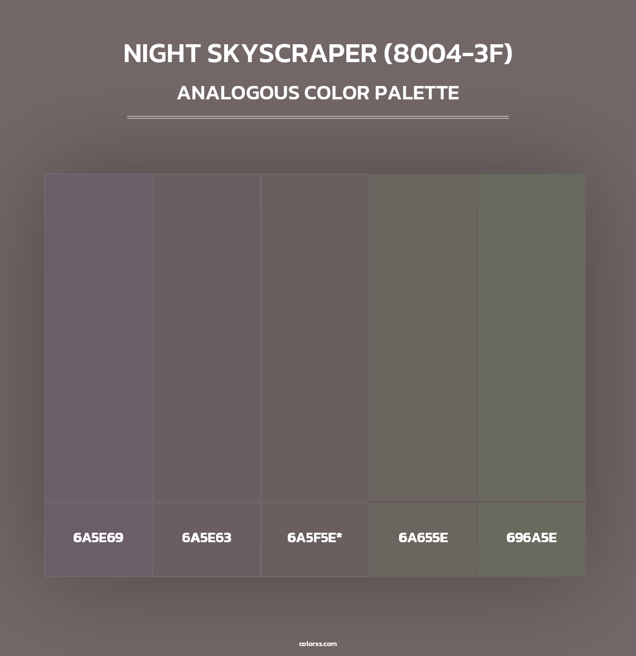 Night Skyscraper (8004-3F) - Analogous Color Palette