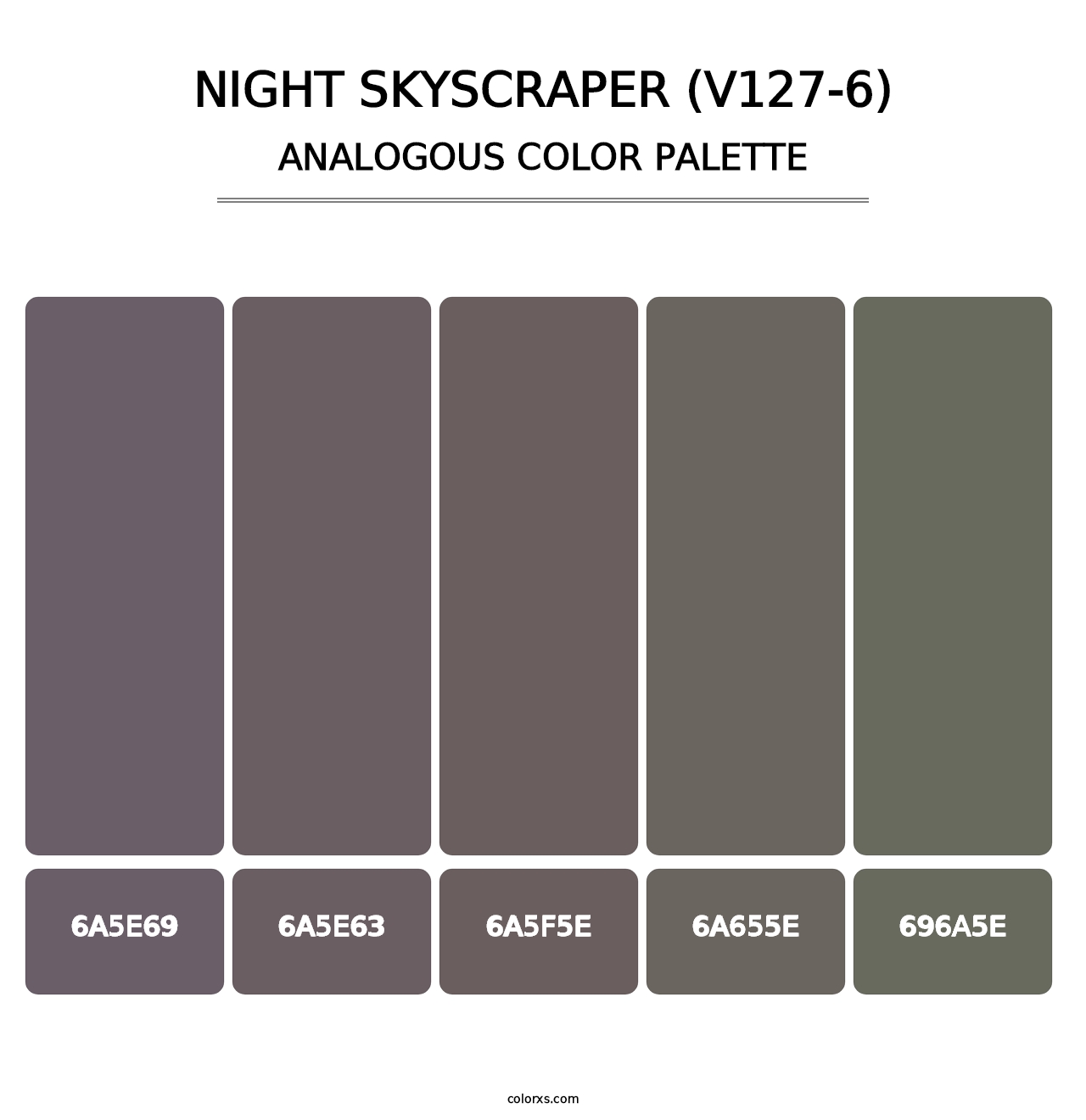 Night Skyscraper (V127-6) - Analogous Color Palette