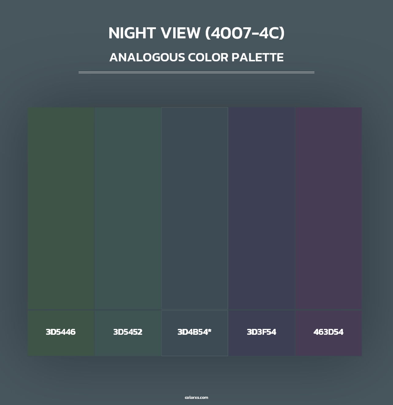 Night View (4007-4C) - Analogous Color Palette