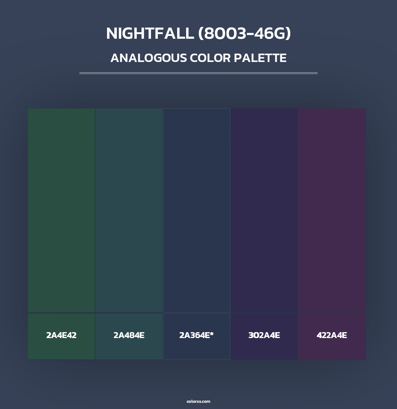 Nightfall (8003-46G) - Analogous Color Palette