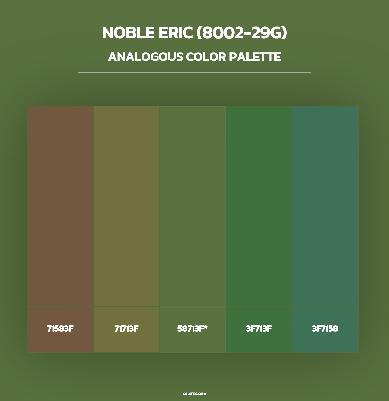 Noble Eric (8002-29G) - Analogous Color Palette