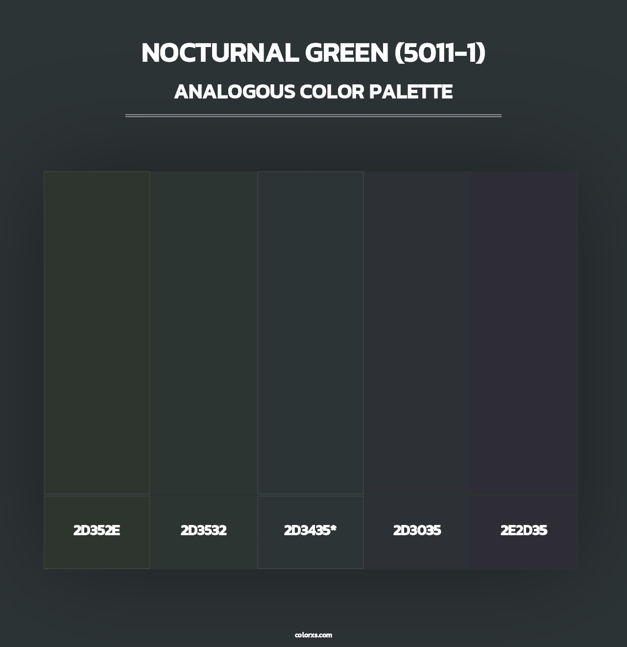 Nocturnal Green (5011-1) - Analogous Color Palette