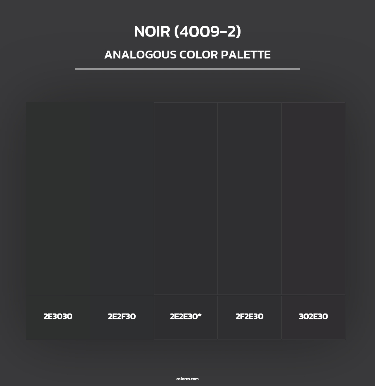 Noir (4009-2) - Analogous Color Palette