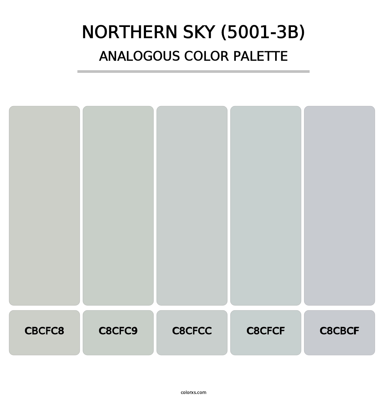 Northern Sky (5001-3B) - Analogous Color Palette