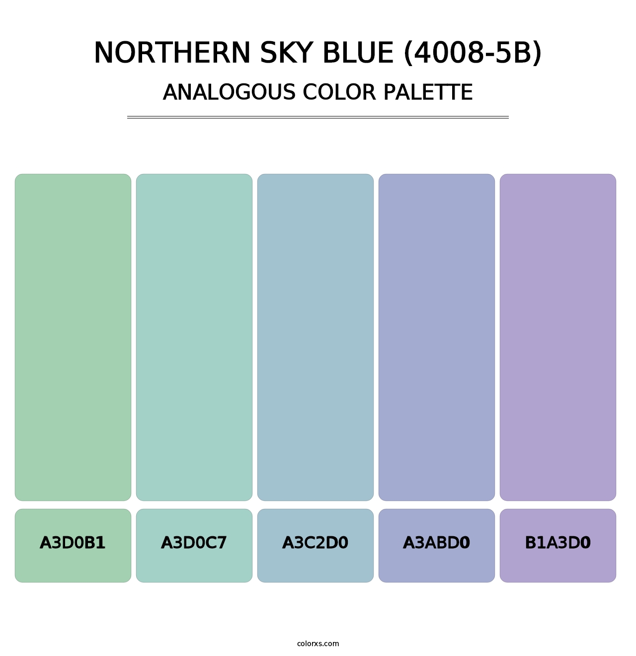 Northern Sky Blue (4008-5B) - Analogous Color Palette