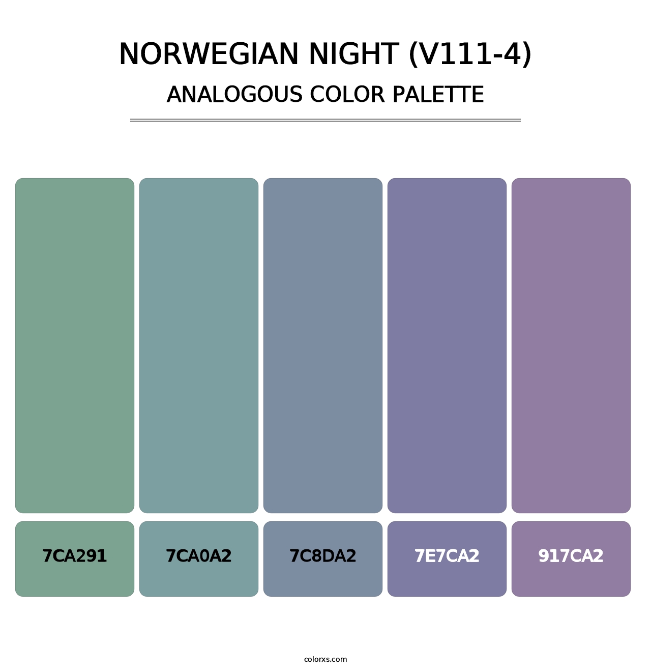 Norwegian Night (V111-4) - Analogous Color Palette