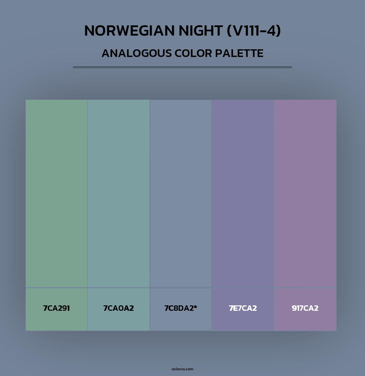 Norwegian Night (V111-4) - Analogous Color Palette