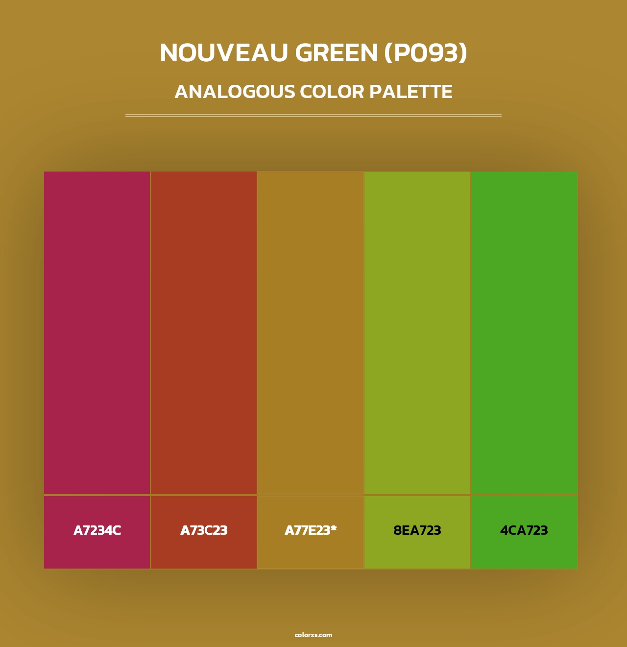 Nouveau Green (P093) - Analogous Color Palette