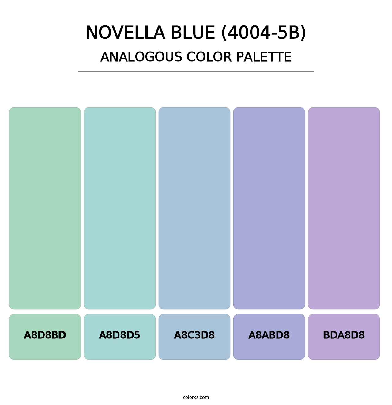 Novella Blue (4004-5B) - Analogous Color Palette
