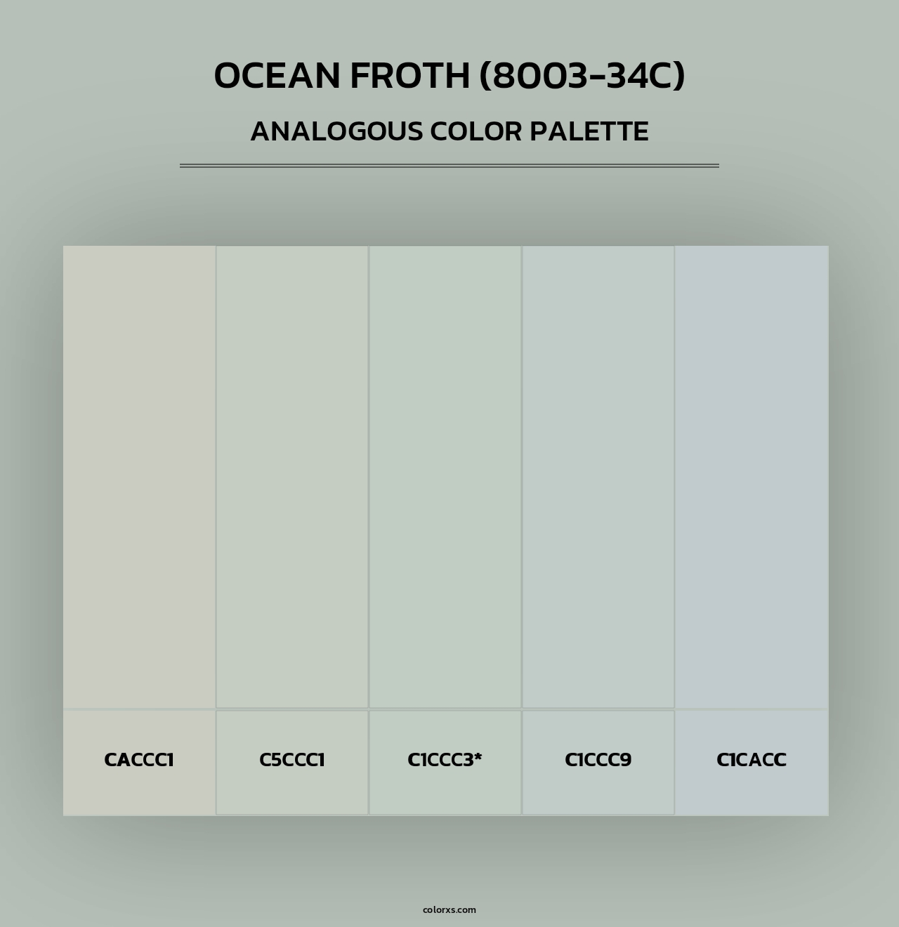 Ocean Froth (8003-34C) - Analogous Color Palette