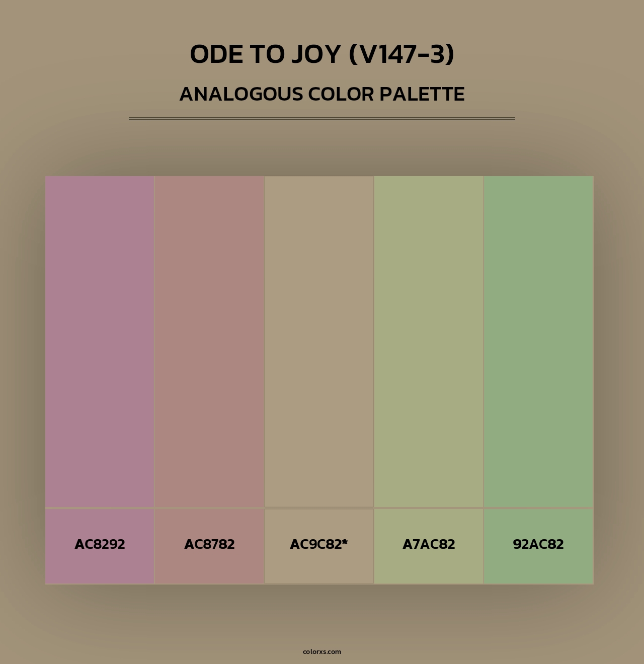 Ode to Joy (V147-3) - Analogous Color Palette