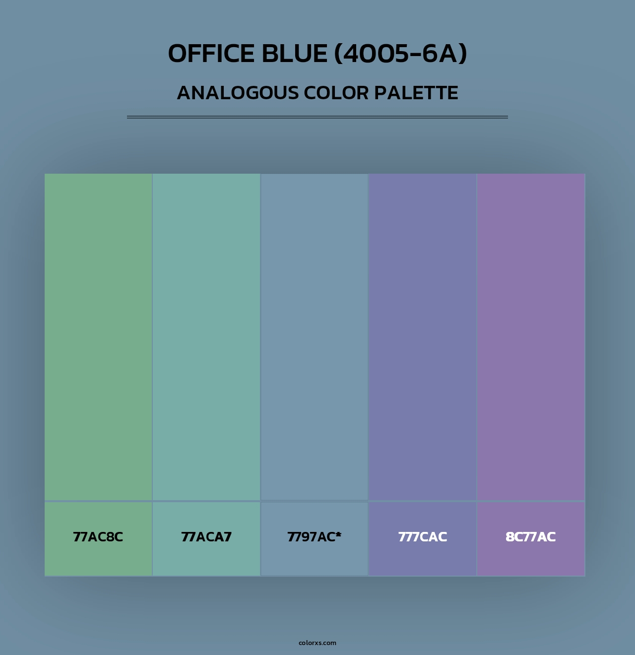 Office Blue (4005-6A) - Analogous Color Palette