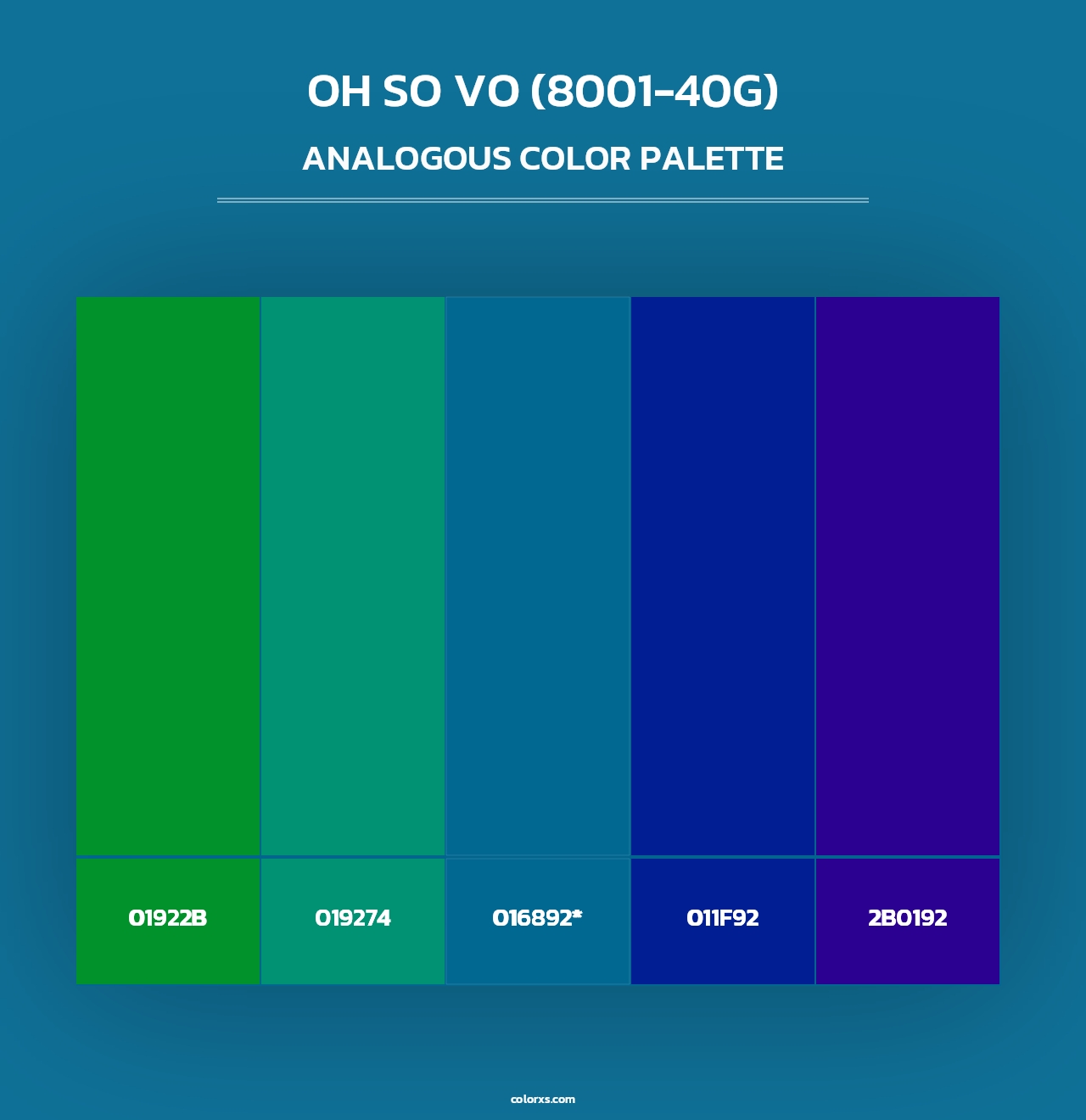 Oh So Vo (8001-40G) - Analogous Color Palette