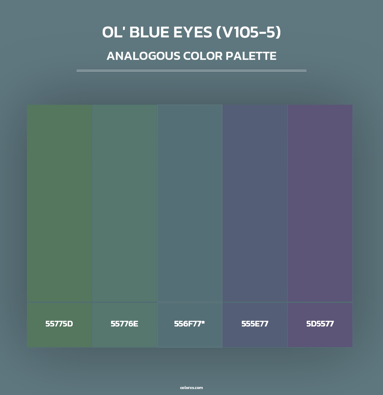 Ol' Blue Eyes (V105-5) - Analogous Color Palette