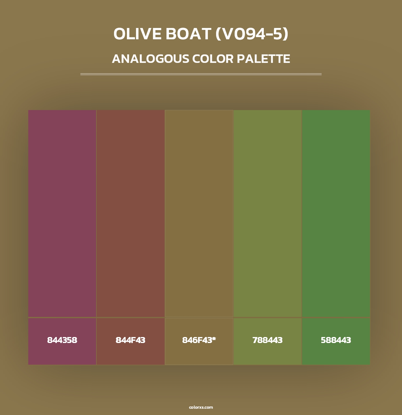 Olive Boat (V094-5) - Analogous Color Palette