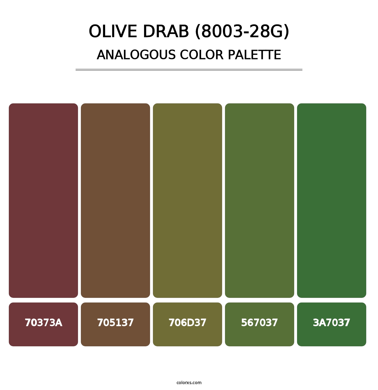 Olive Drab (8003-28G) - Analogous Color Palette