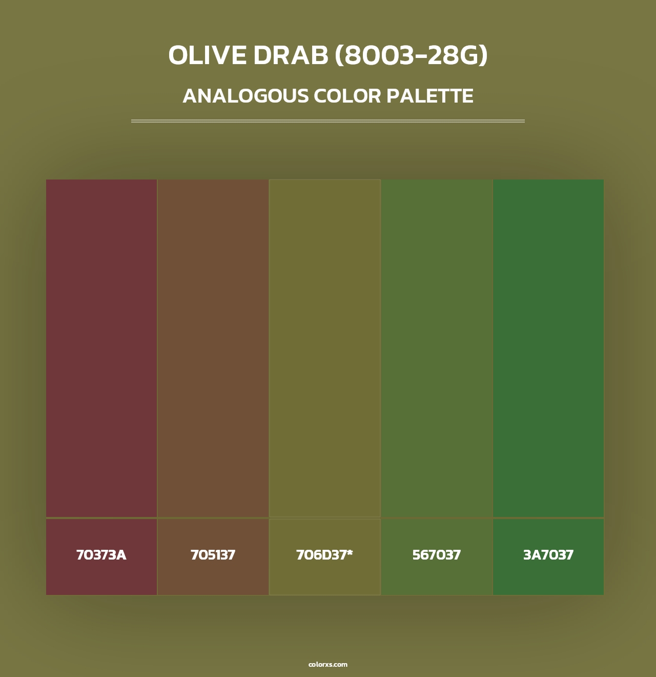 Olive Drab (8003-28G) - Analogous Color Palette
