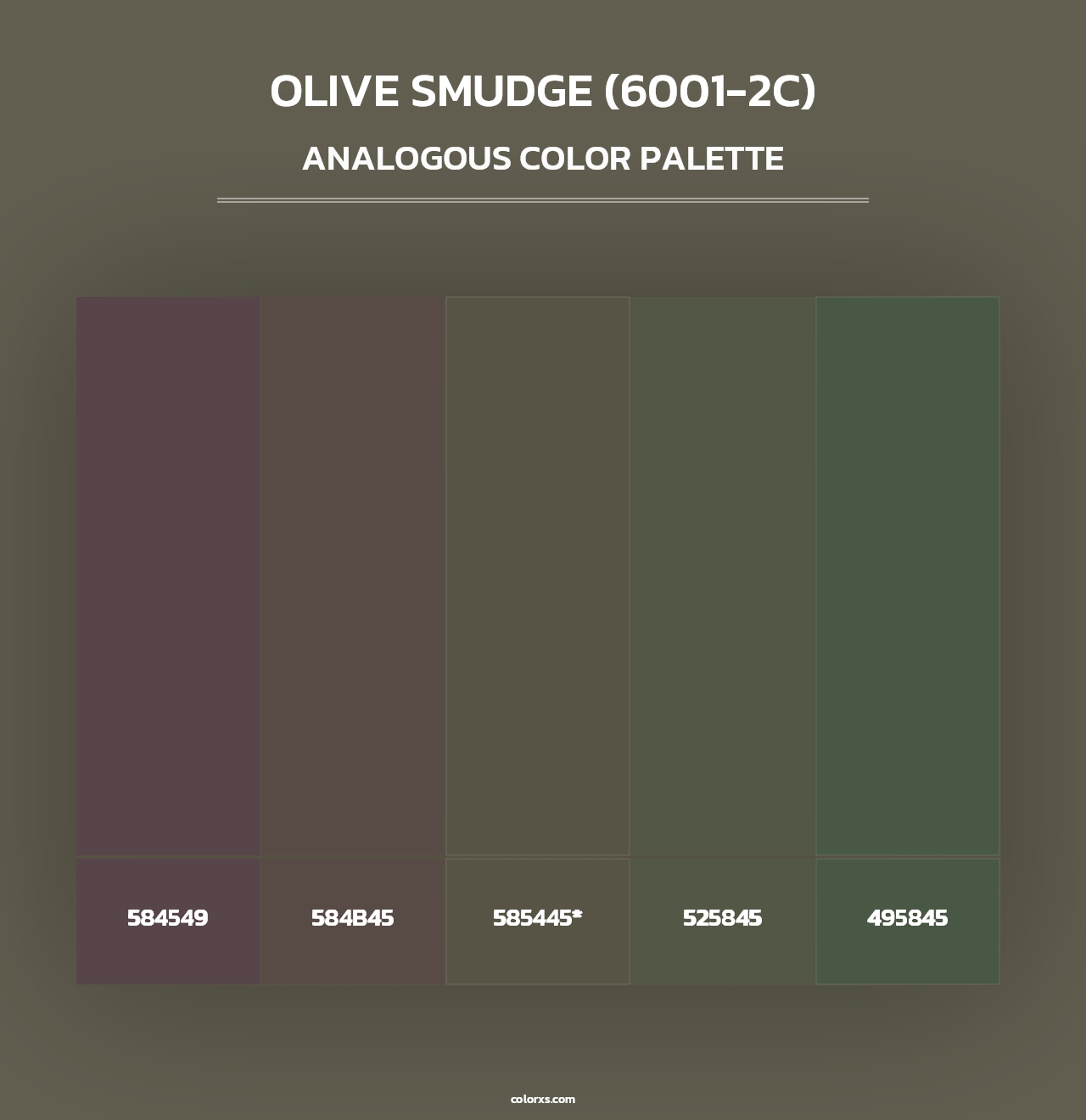 Olive Smudge (6001-2C) - Analogous Color Palette