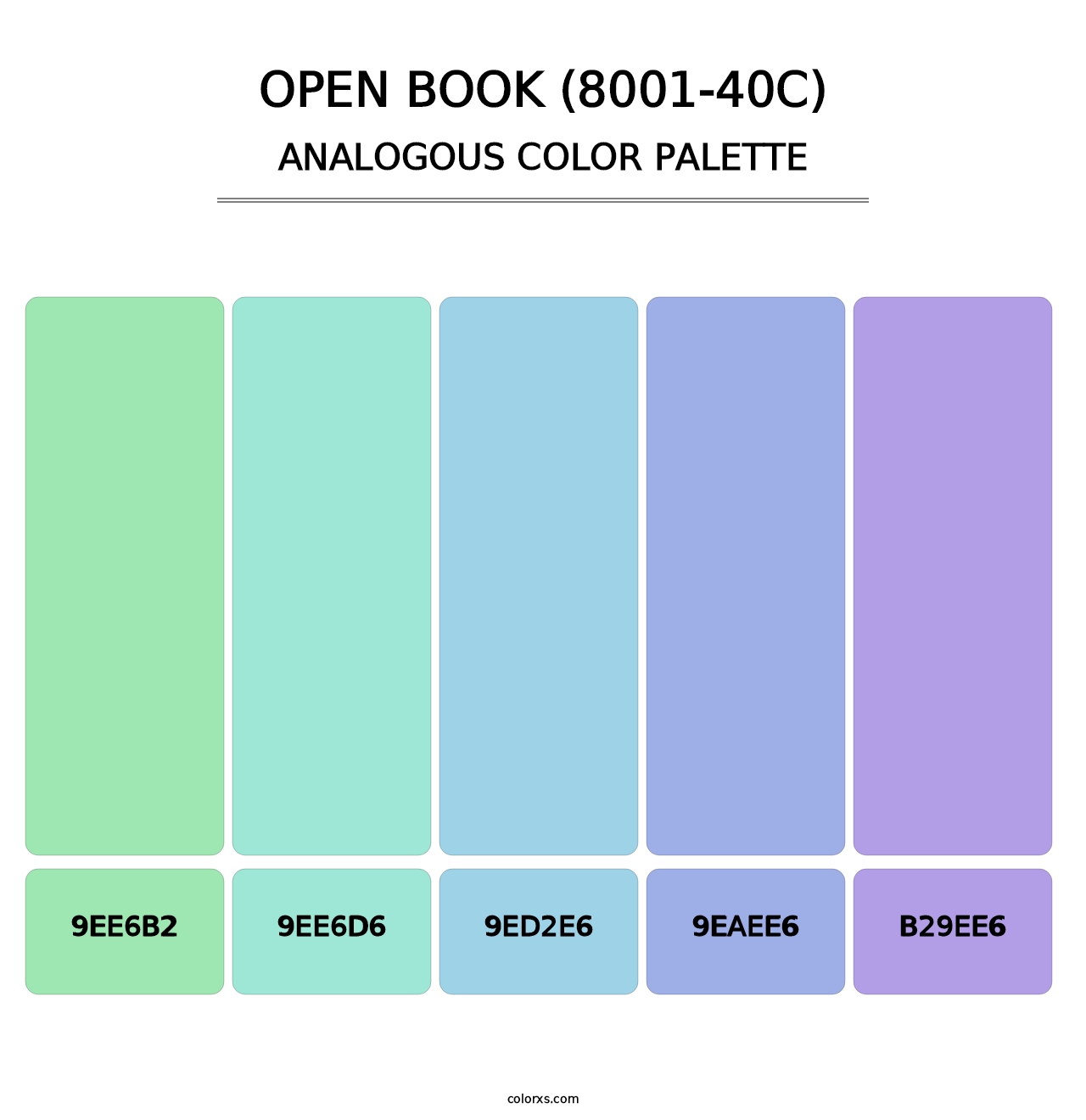 Open Book (8001-40C) - Analogous Color Palette