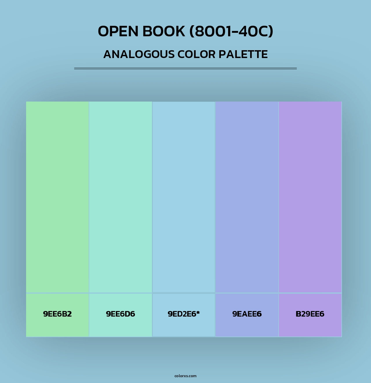 Open Book (8001-40C) - Analogous Color Palette