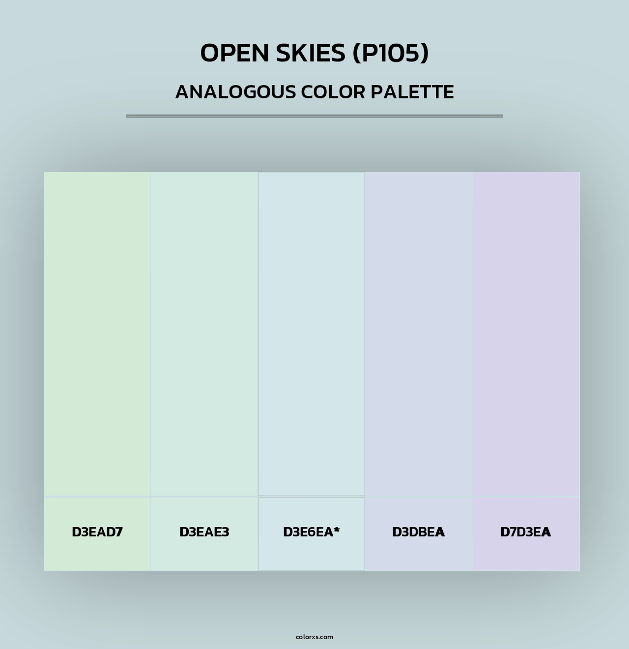 Open Skies (P105) - Analogous Color Palette