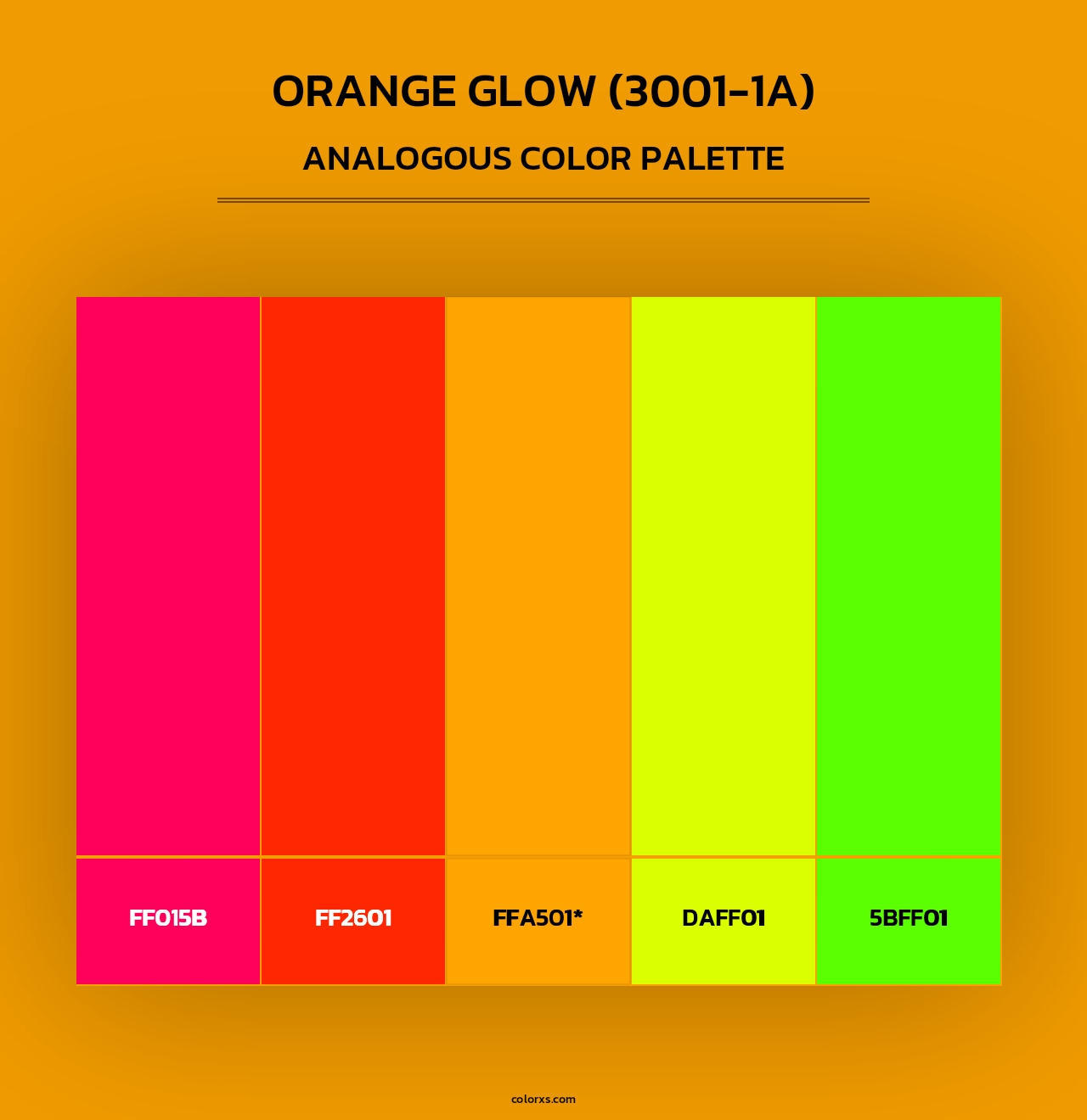 Orange Glow (3001-1A) - Analogous Color Palette