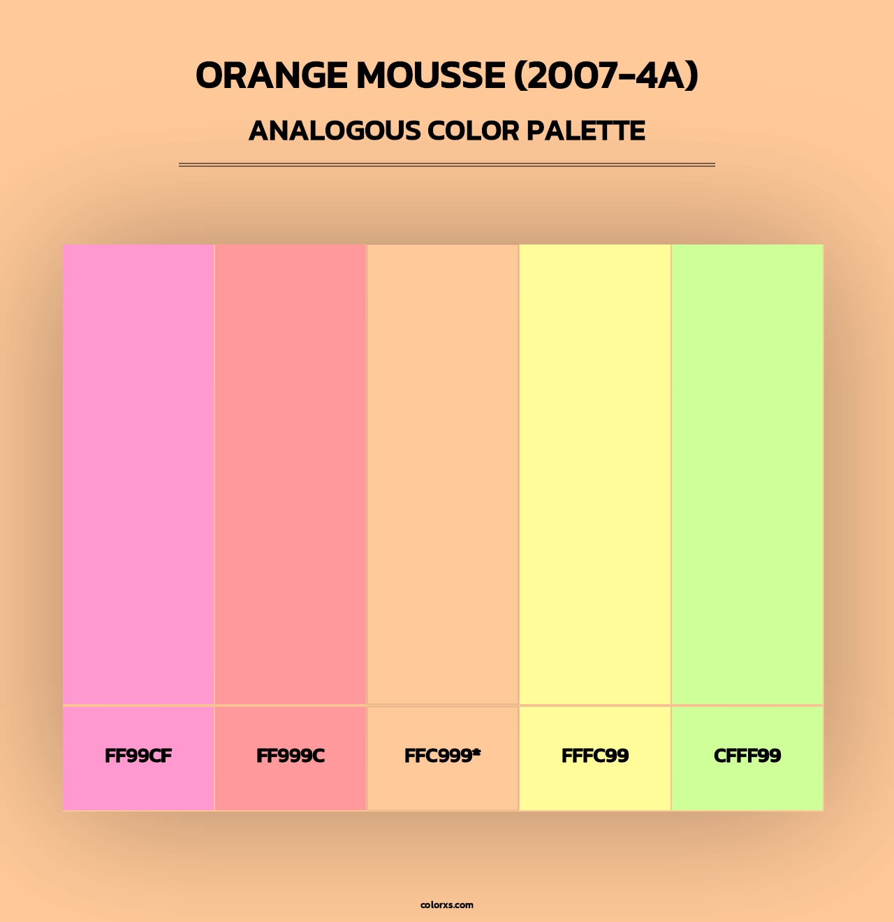 Orange Mousse (2007-4A) - Analogous Color Palette