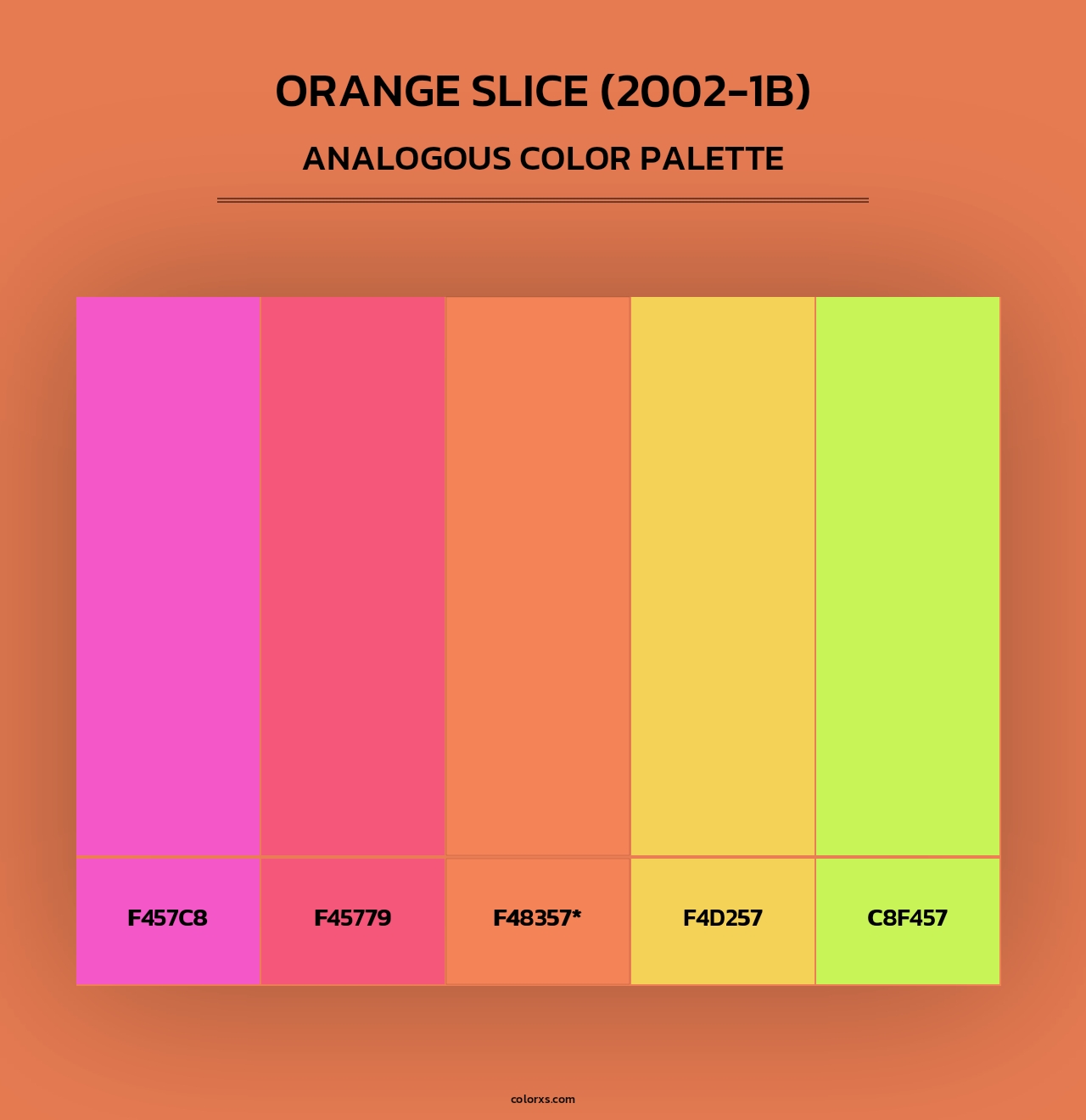Orange Slice (2002-1B) - Analogous Color Palette