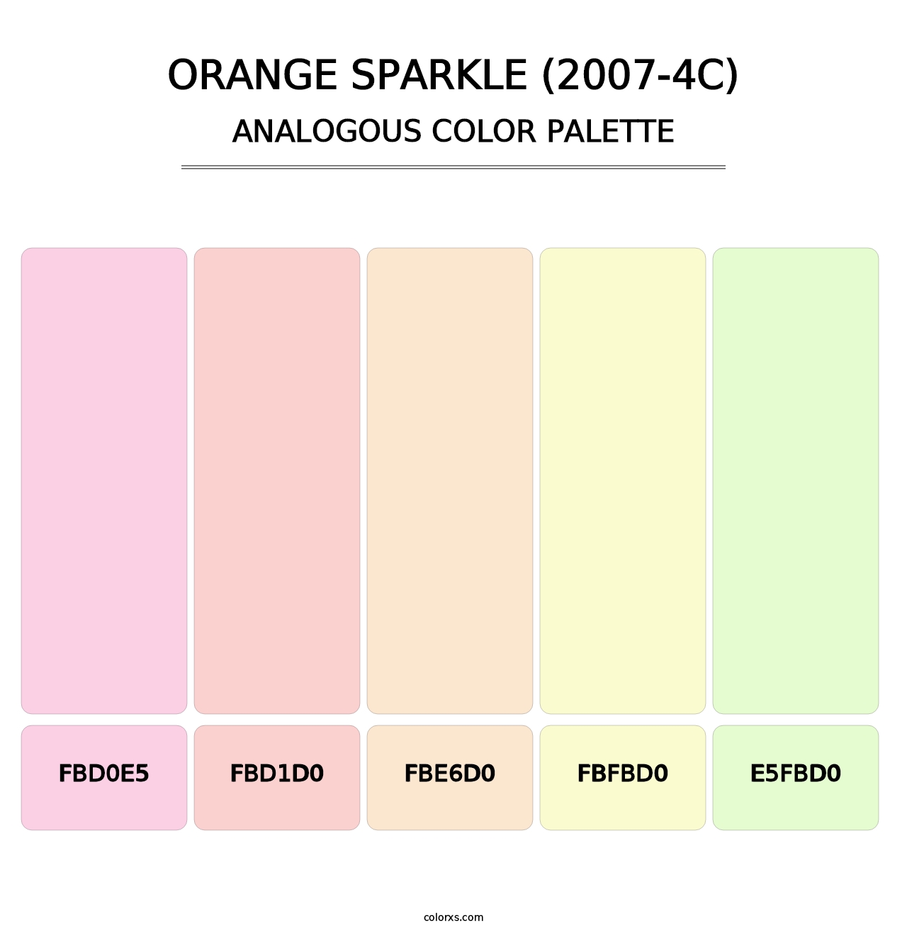 Orange Sparkle (2007-4C) - Analogous Color Palette
