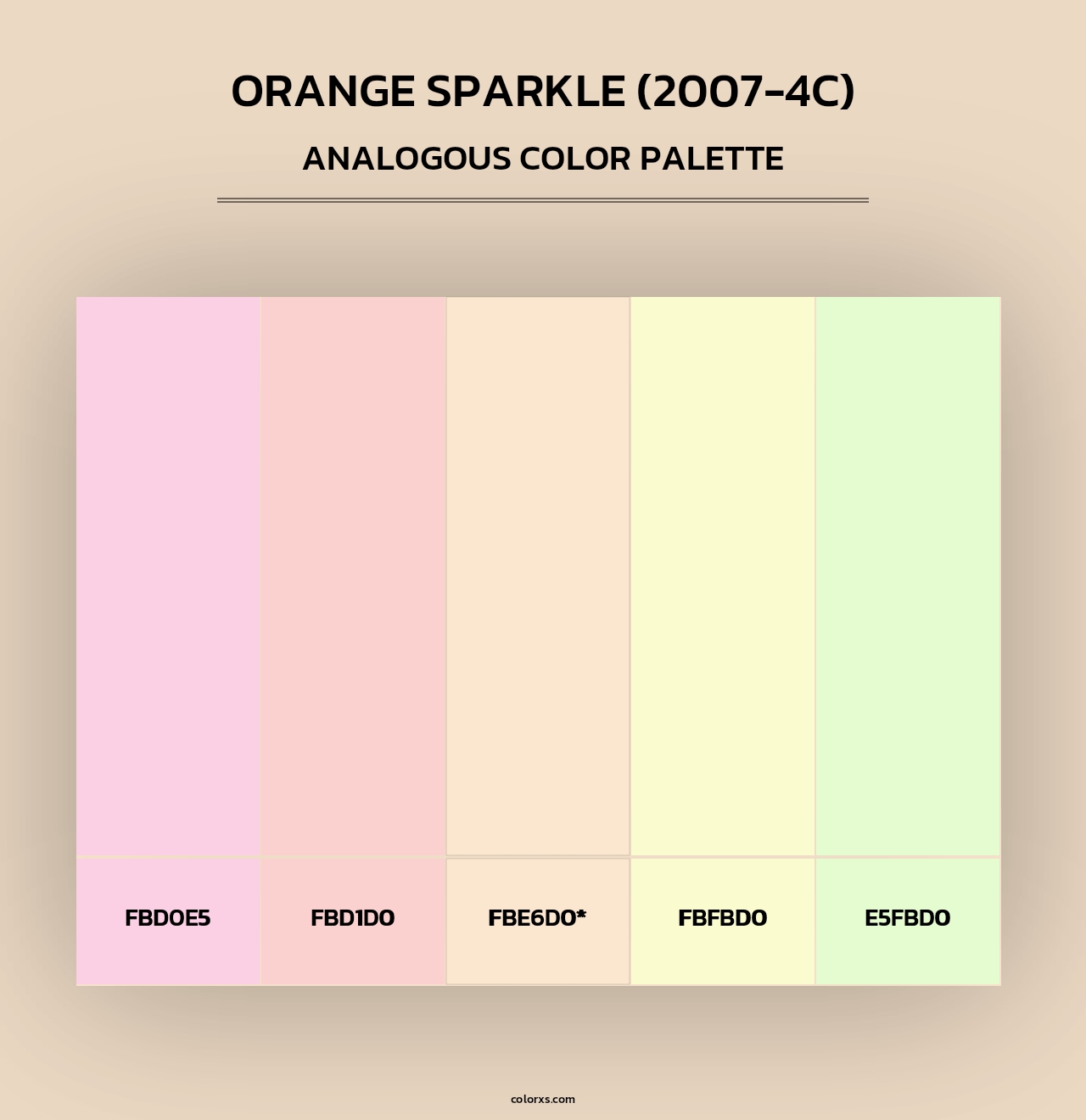 Orange Sparkle (2007-4C) - Analogous Color Palette