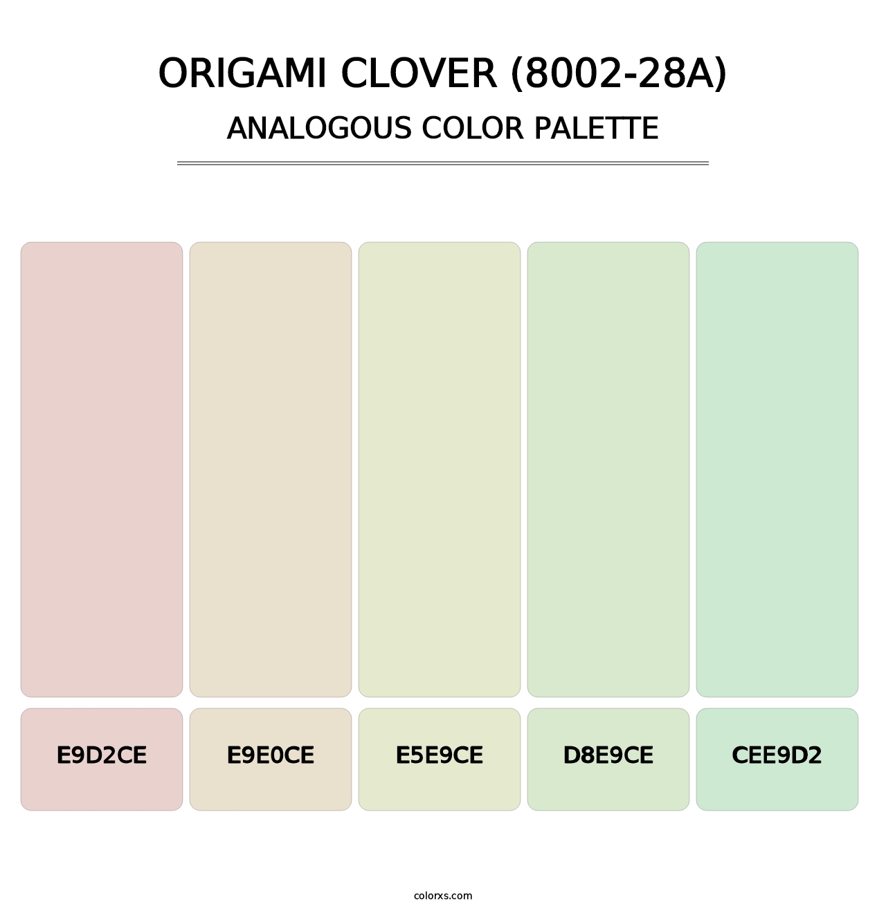 Origami Clover (8002-28A) - Analogous Color Palette