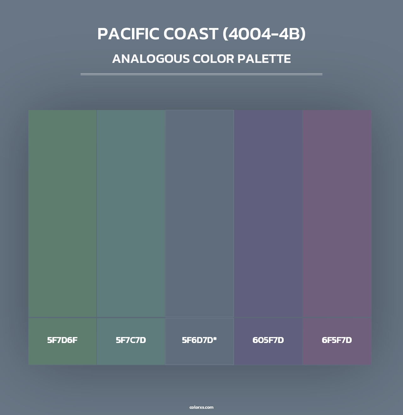 Pacific Coast (4004-4B) - Analogous Color Palette