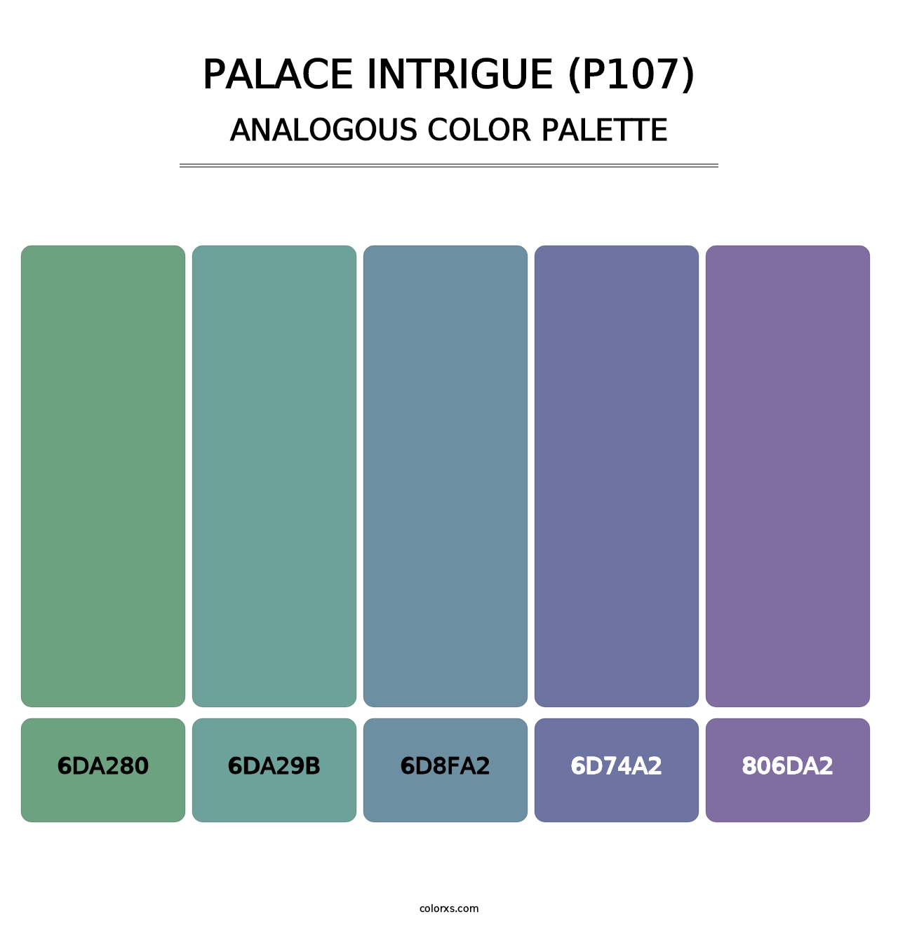 Palace Intrigue (P107) - Analogous Color Palette