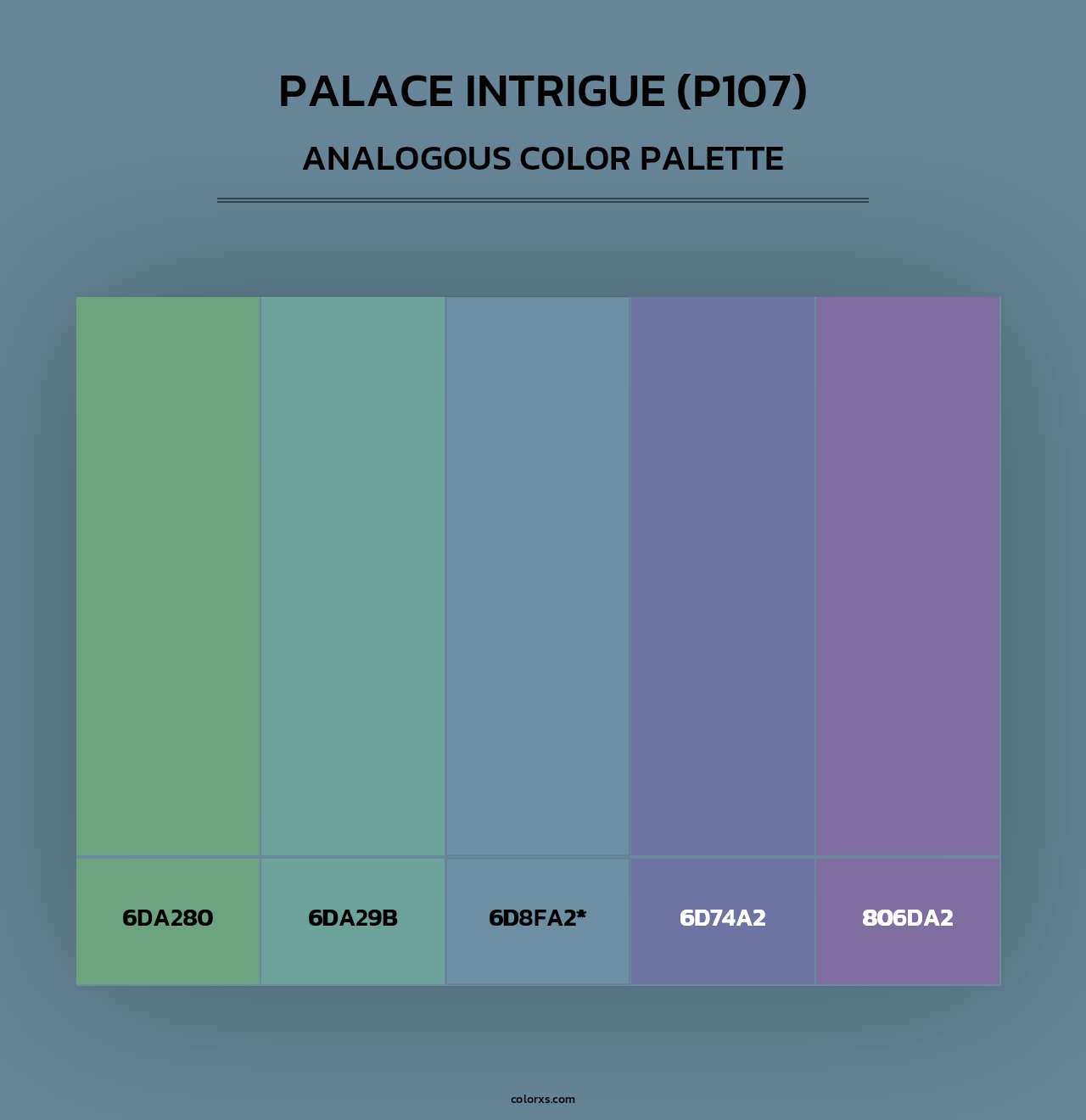 Palace Intrigue (P107) - Analogous Color Palette