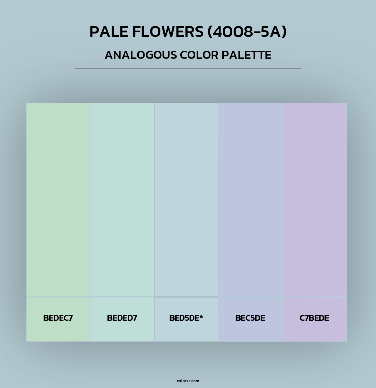 Pale Flowers (4008-5A) - Analogous Color Palette