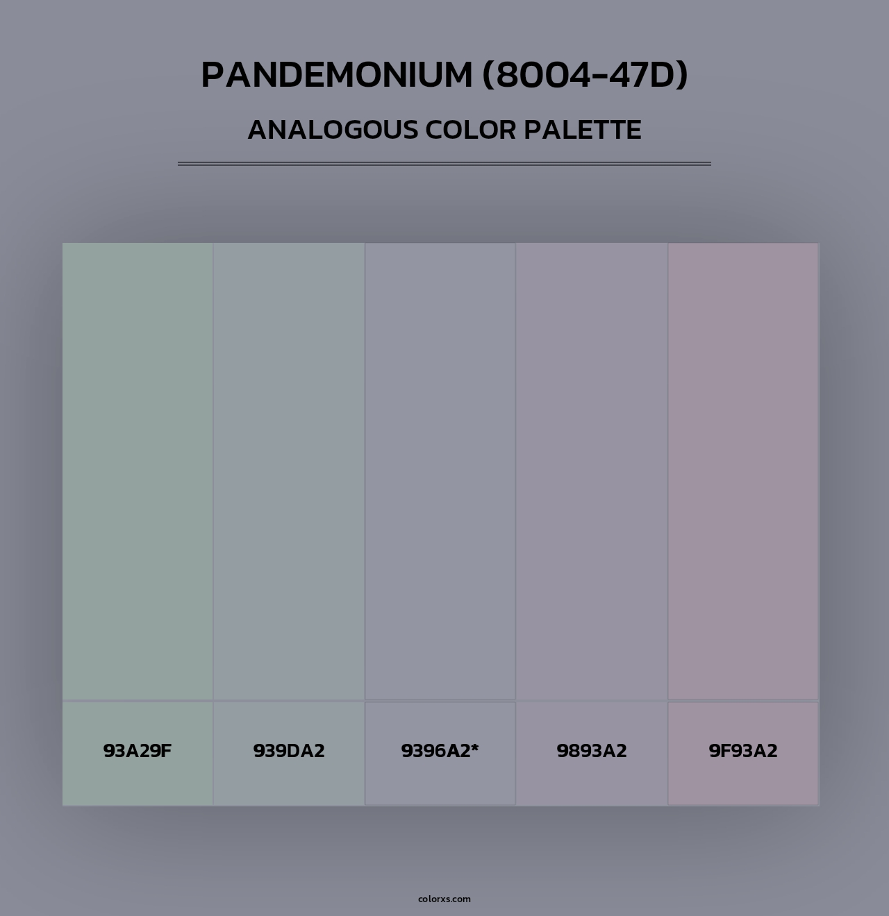 Pandemonium (8004-47D) - Analogous Color Palette