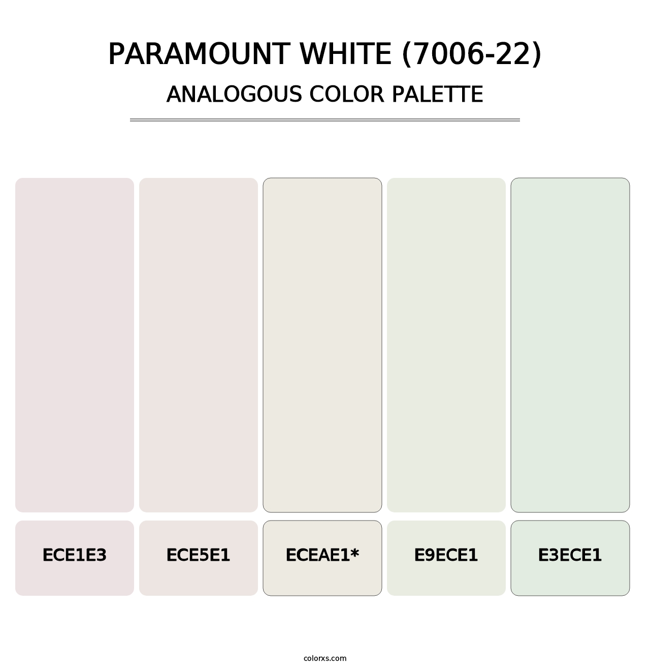 Paramount White (7006-22) - Analogous Color Palette