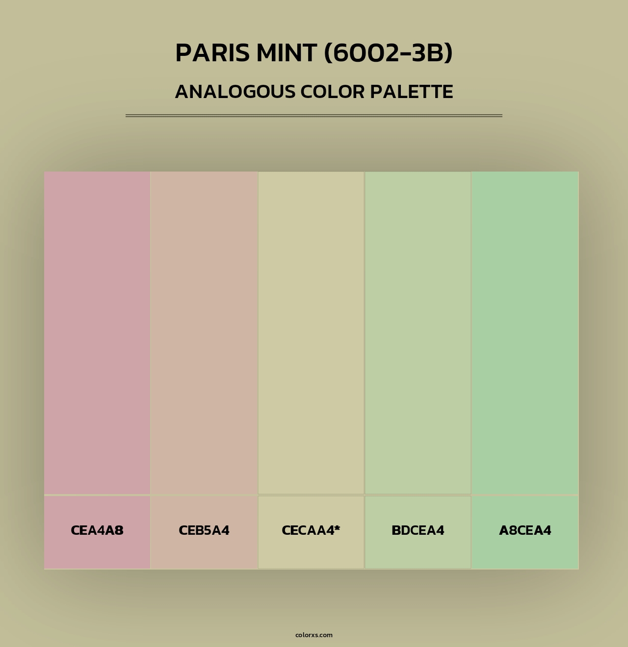 Paris Mint (6002-3B) - Analogous Color Palette