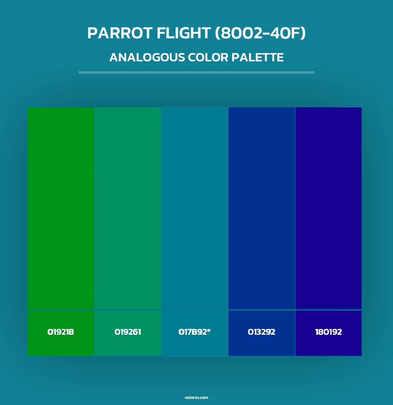 Parrot Flight (8002-40F) - Analogous Color Palette