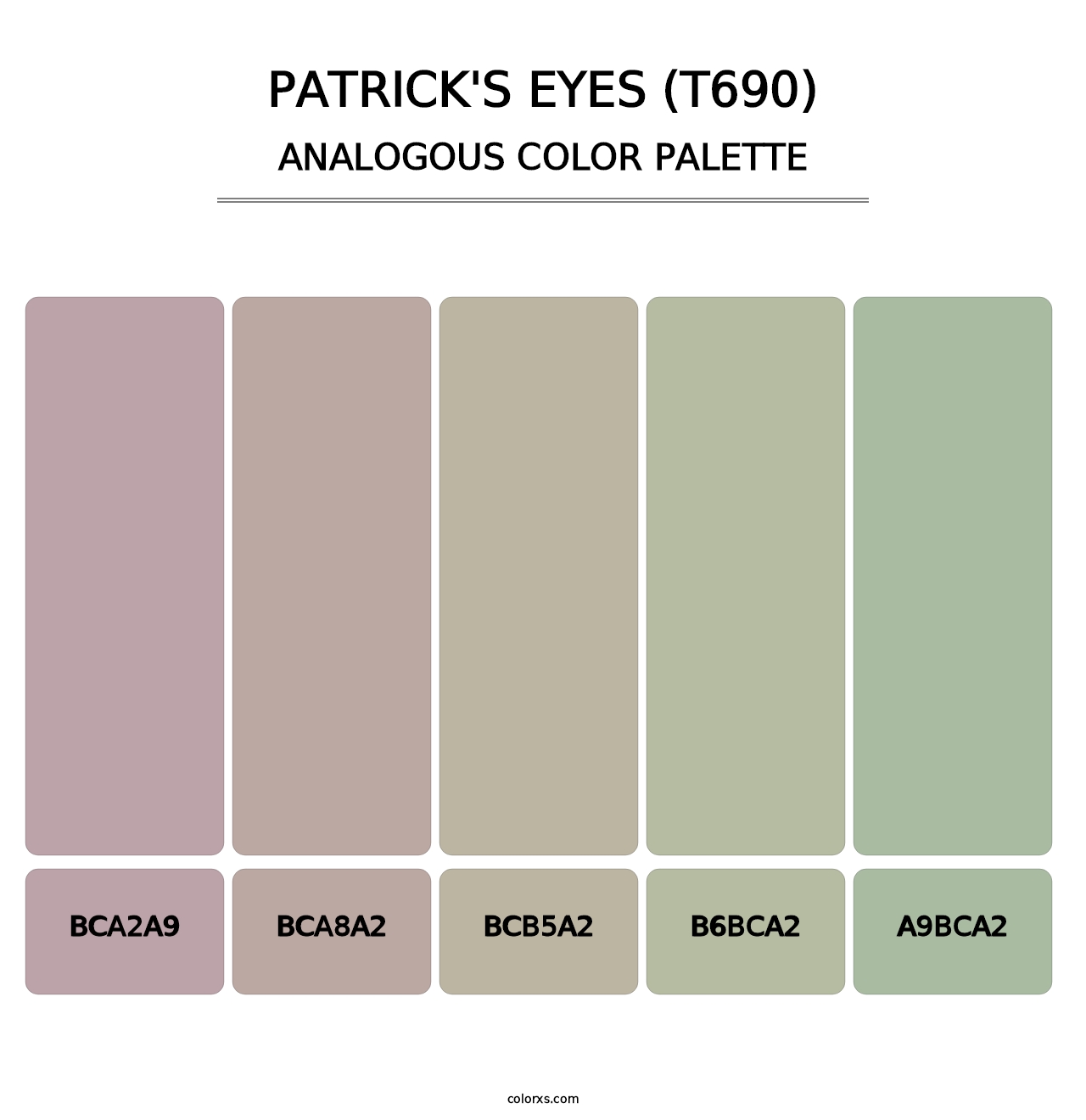 Patrick's Eyes (T690) - Analogous Color Palette