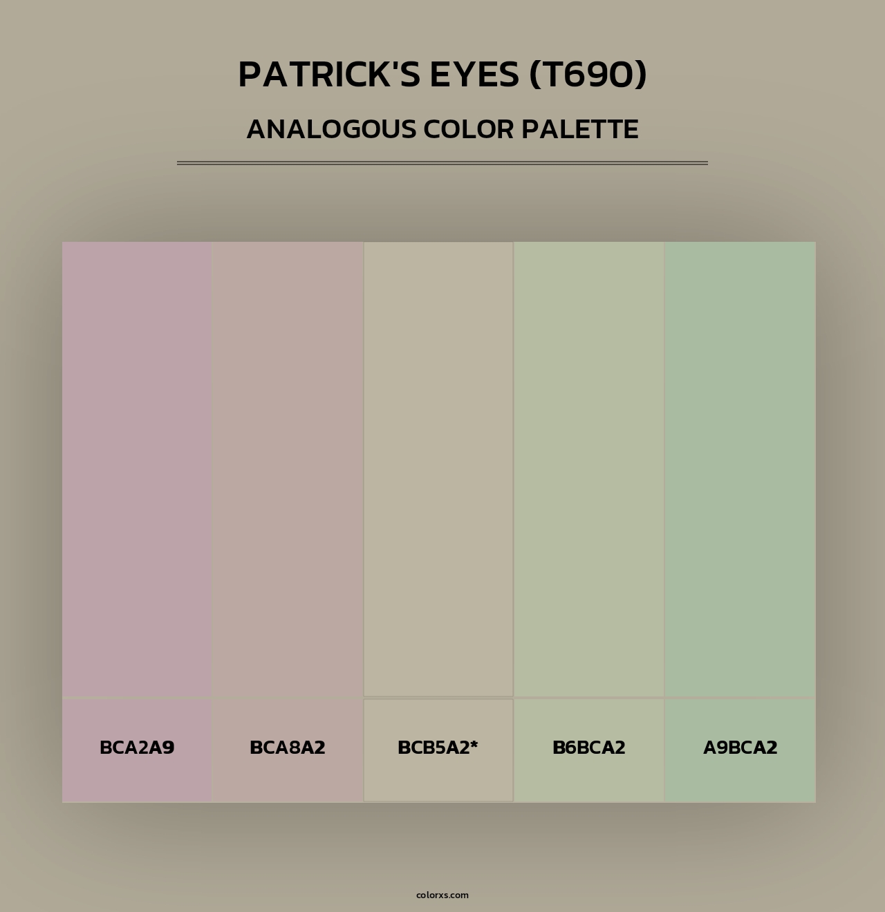 Patrick's Eyes (T690) - Analogous Color Palette