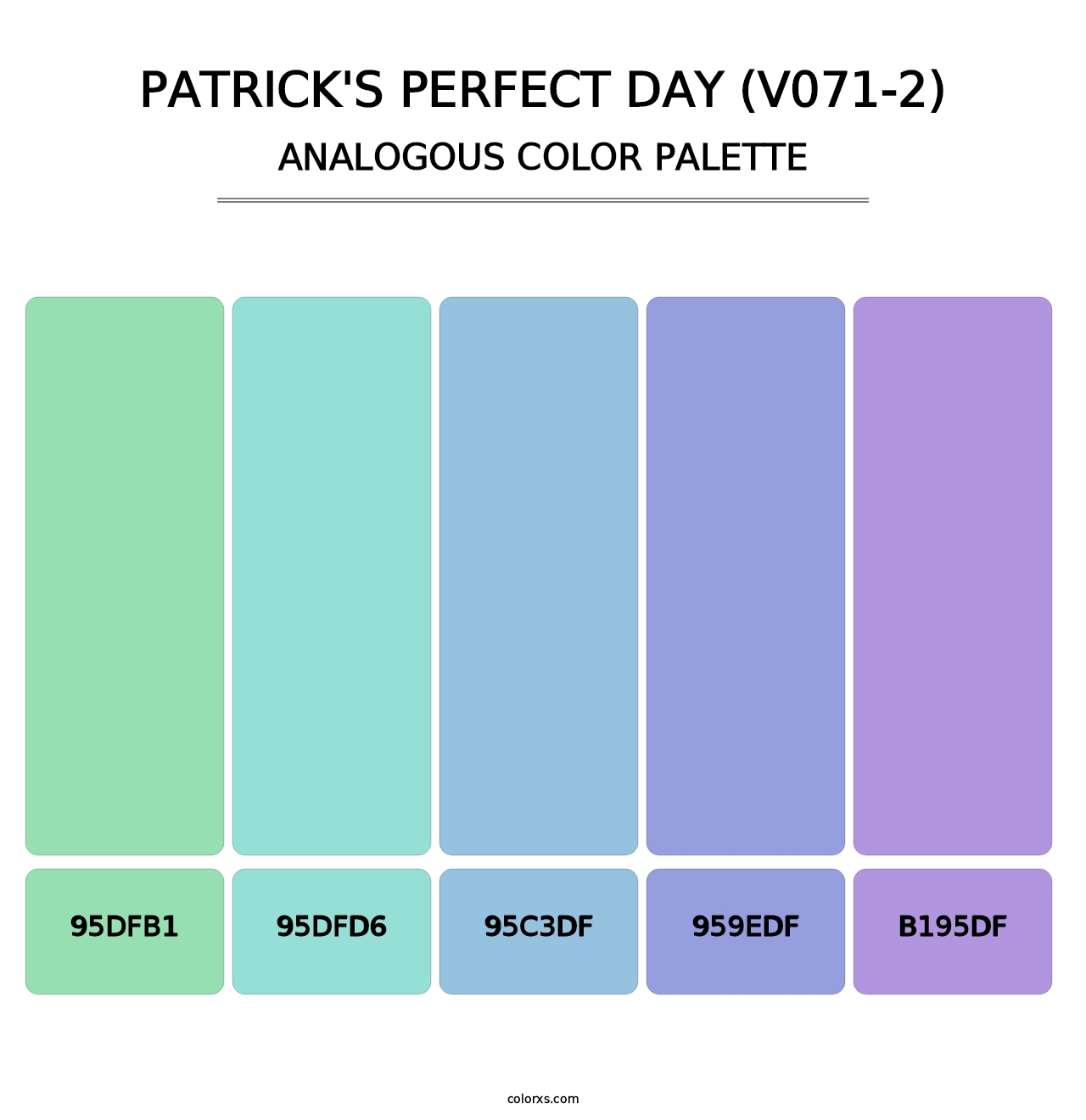 Patrick's Perfect Day (V071-2) - Analogous Color Palette
