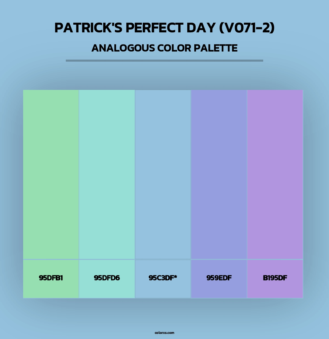 Patrick's Perfect Day (V071-2) - Analogous Color Palette