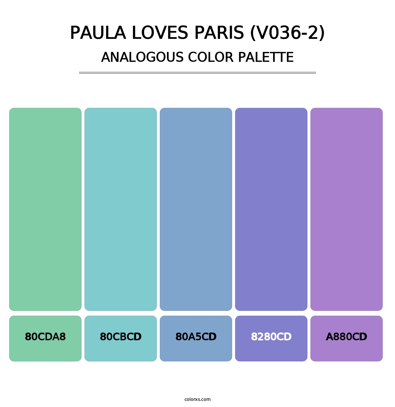 Paula Loves Paris (V036-2) - Analogous Color Palette
