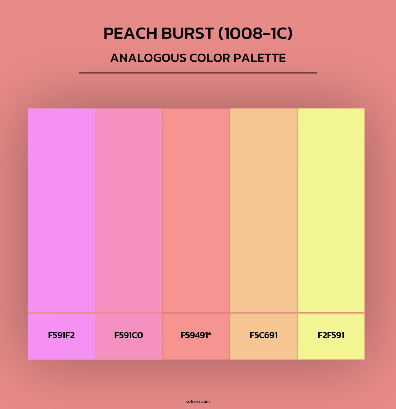 Peach Burst (1008-1C) - Analogous Color Palette