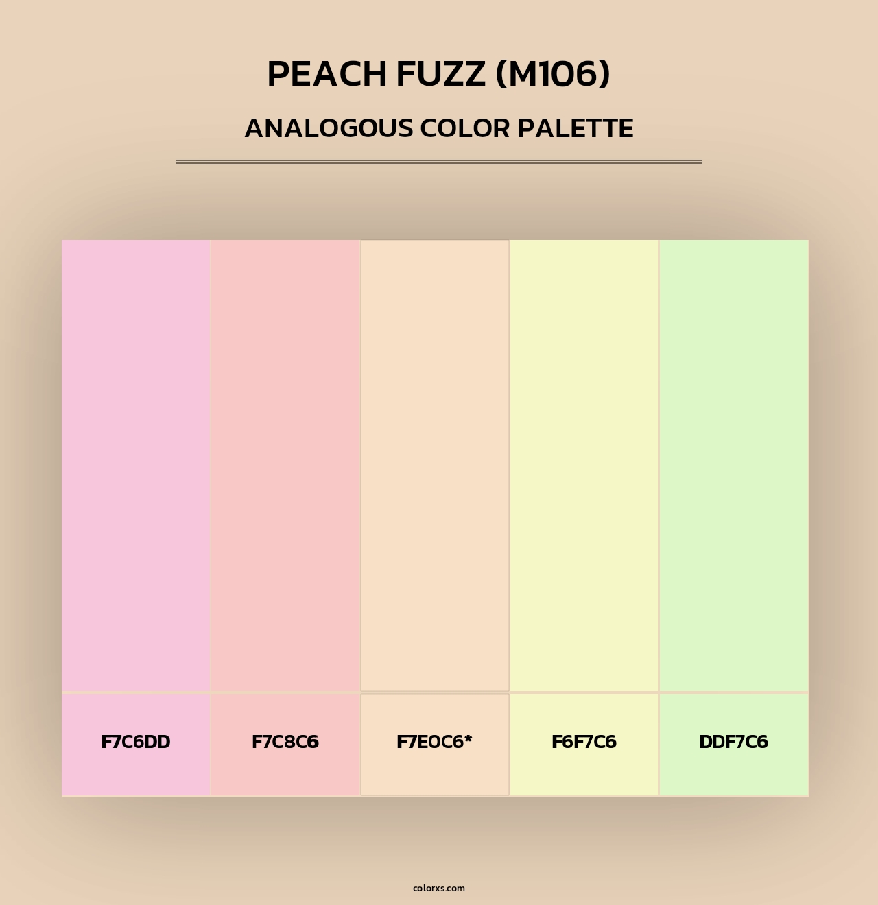 Peach Fuzz (M106) - Analogous Color Palette
