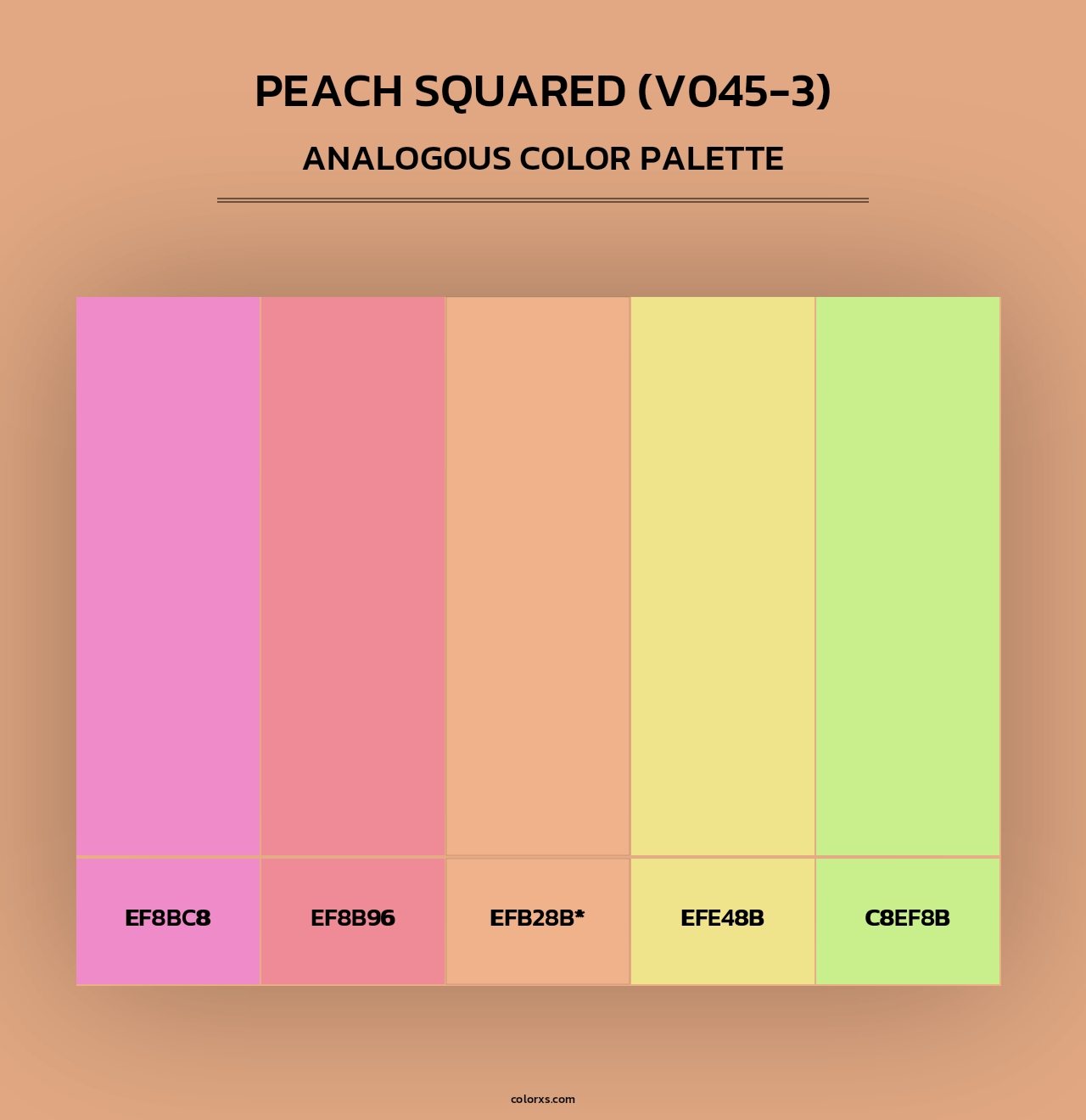 Peach Squared (V045-3) - Analogous Color Palette